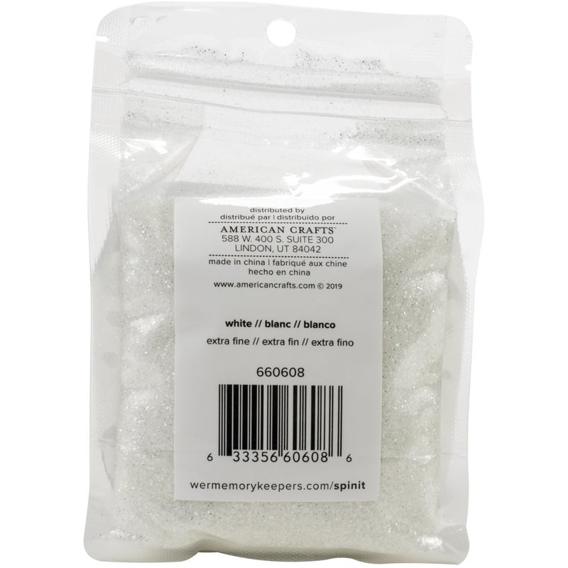 We R Memory Keepers We R Spin It Extra Fine Glitter 10oz-White - Image 2